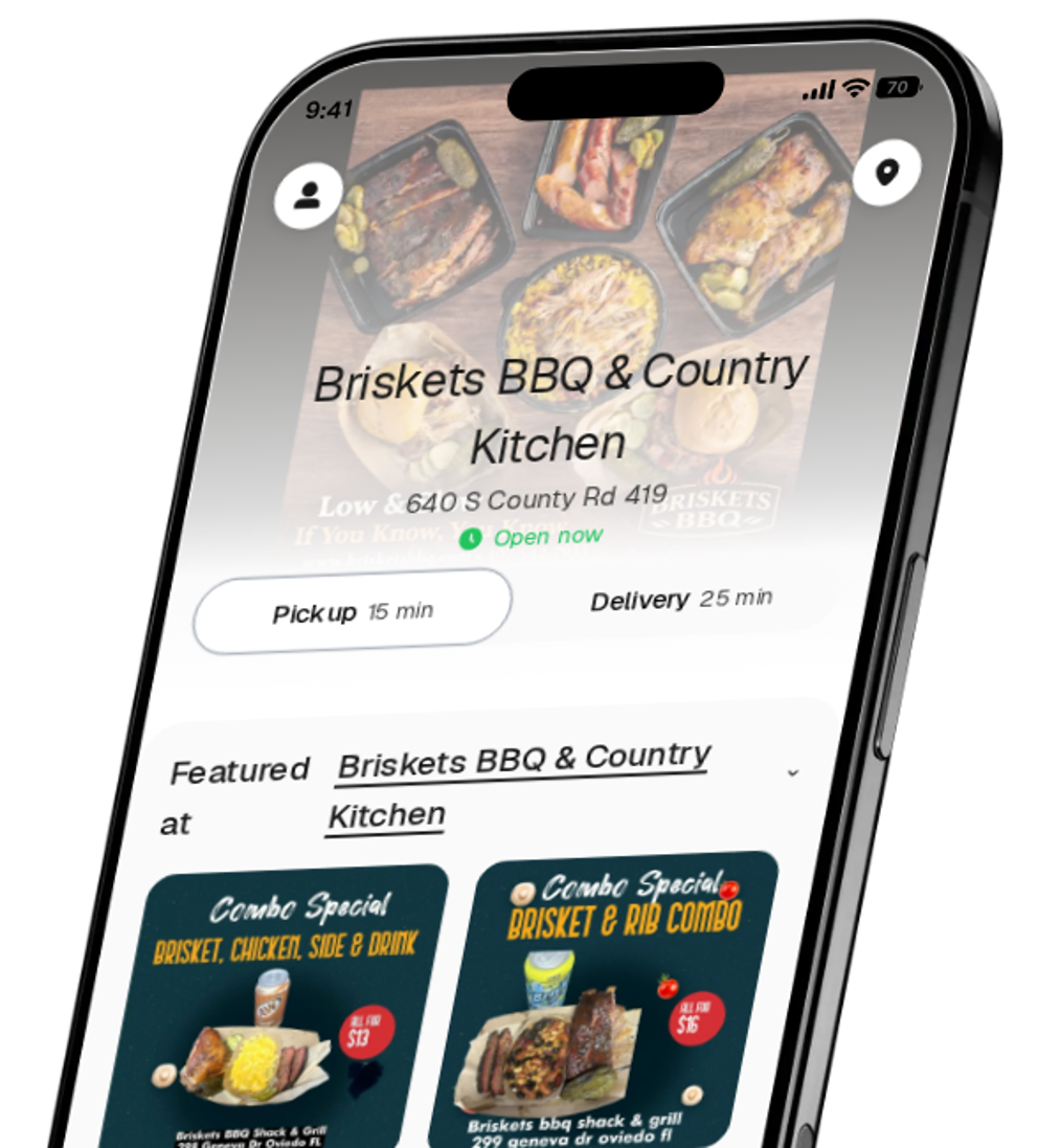 Briskets BBQ & Country Kitchen app preview