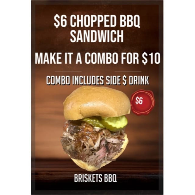 Chopped BBQ Sandwich Combo.