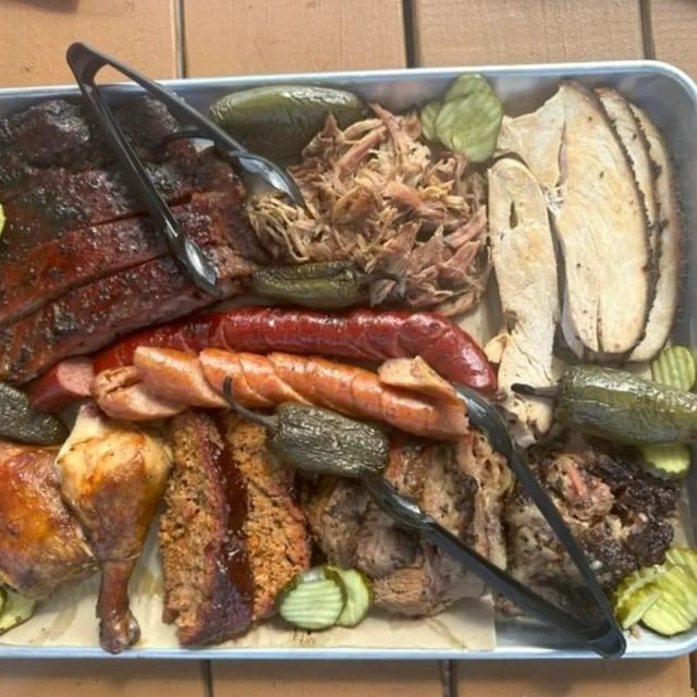 Texas 4 Plate, 4 Meats 4 Sides.