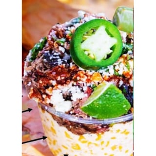 Tex Mex Brisket Elote 8oz Cup