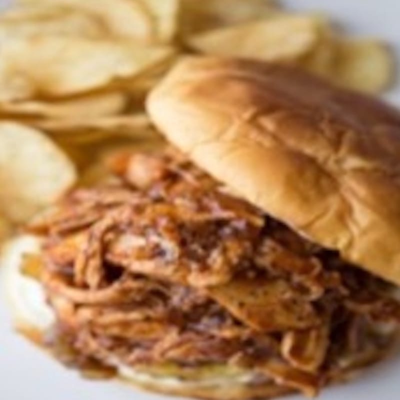 Pulled Chicken Sandwich Lunch Combo.