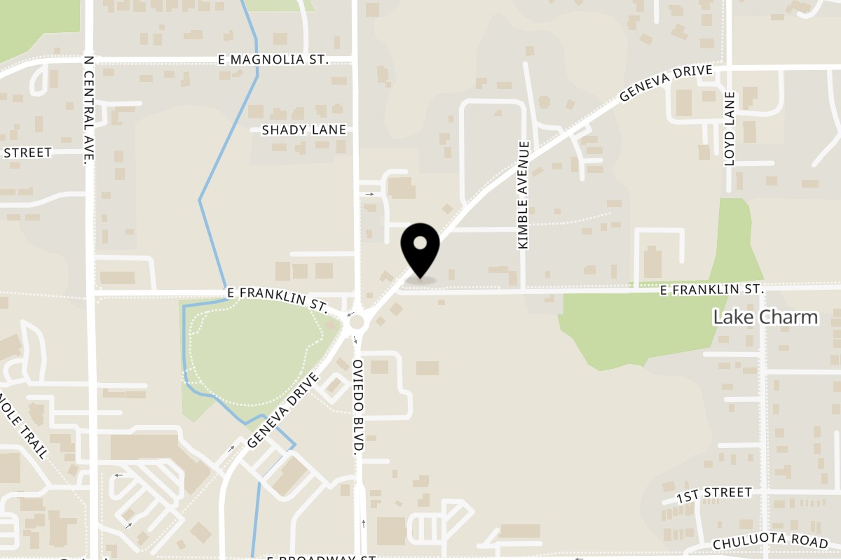 Map showing the location of Briskets BBQ Briskets BBQ Shack & Grill on 298 Geneva Dr in Oviedo
